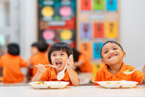 My First Skool Preschoolers Enjoying Their Meals