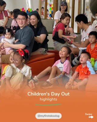 Image 64: Sums up our Children's Day Out! 🎉 Thank you everyone who joined us at our events! We hope you and your little ones enjoyed the creative art sessions, outdoor adventures, and storytelling sessions as much as we did. 🥰 For those who participated in our giveaway, stay tuned to our Instagram Stories next Tuesday, 1 Oct for the announcement of our lucky winners of the $50 Grab voucher! 🥳 Good luck! #MyFirstSkool #TheMFSExperience #preschoolsg #children #ChildrensDayOut
